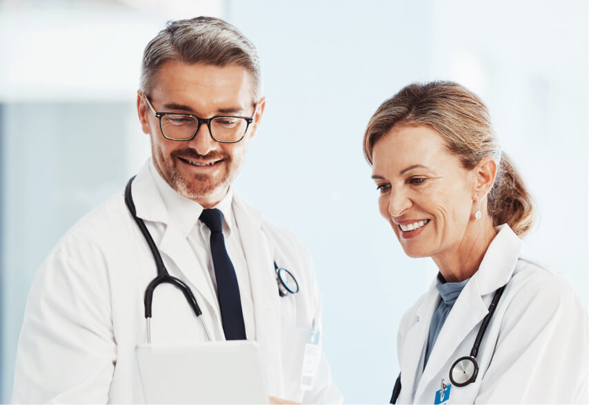 male and female doctors
